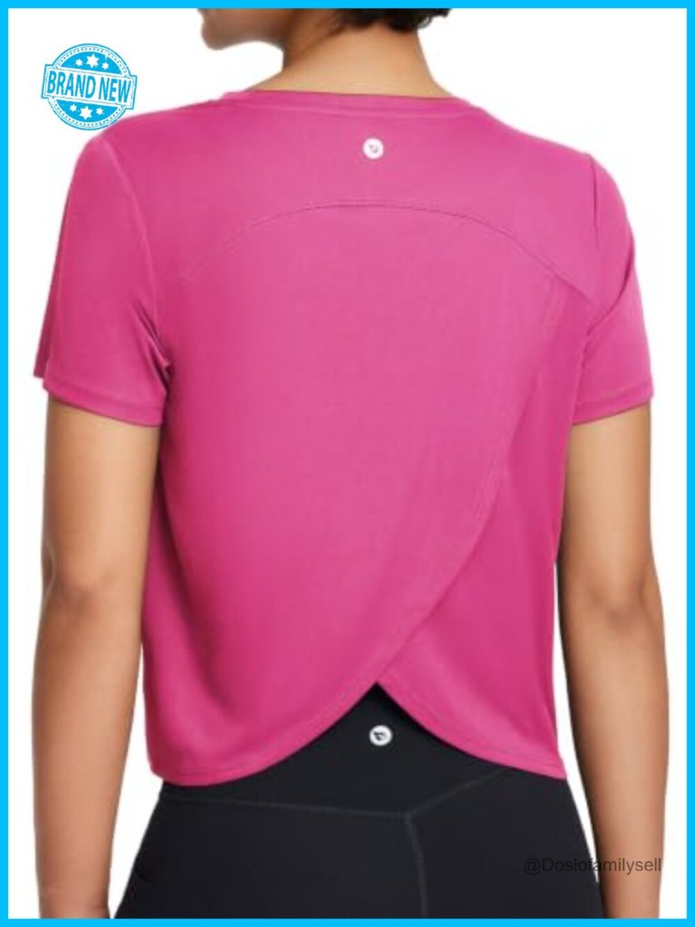 Women's Athletic Crop Top Running Shirt Quick Dry Short Sleeve